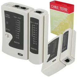 Tester sieci kablowych kabli komputerowych typu UTP i FTP RJ-45