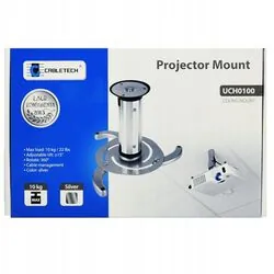 Uchwyt sufitowy do projektora multimedialnego Cabletech UCH0100 10KG - srebrny