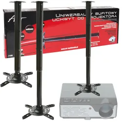 Uchwyt sufitowy podwieszany do projektora multimedialnego 60-102cm 15KG P-105B ART czarny