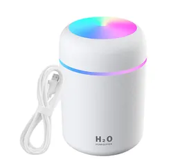 Ultradźwiękowy nawilżacz powietrza 2w1 dyfuzor aromaterapia podświetlany LED - biały