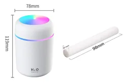 Ultradźwiękowy nawilżacz powietrza 2w1 dyfuzor aromaterapia podświetlany LED - biały