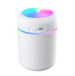 Ultradźwiękowy nawilżacz powietrza 2w1 dyfuzor aromaterapia podświetlany LED - biały