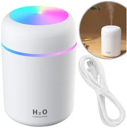 Ultradźwiękowy nawilżacz powietrza 2w1 dyfuzor aromaterapia podświetlany LED - biały
