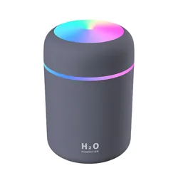 Ultradźwiękowy nawilżacz powietrza 2w1 dyfuzor aromaterapia podświetlany LED - grafitowy