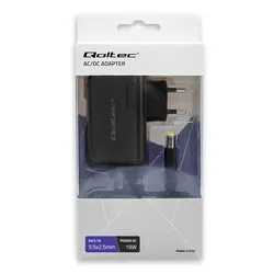 Uniwersalny zasilacz wtyczkowy Qoltec 19W 9V 2.1A 5.5*2.5mm