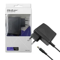Uniwersalny zasilacz wtyczkowy Qoltec 24W 12V 2A 5.5*2.5mm
