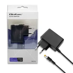 Uniwersalny zasilacz wtyczkowy Qoltec 5W 5V 1A 5.5*2.5mm