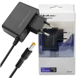Uniwersalny zasilacz wtyczkowy Qoltec 5W 5V 1A 5.5*2.5mm
