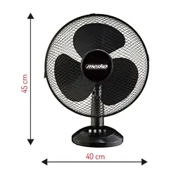 Wentylator biurkowy stołowy 40 cm 90W Mesko MS 7310