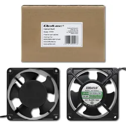 Wentylator do szaf RACK 19'' 230V Qoltec 120x120x38 Czarny
