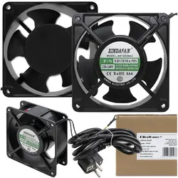 Wentylator do szaf RACK 19'' 230V Qoltec 120x120x38 Czarny