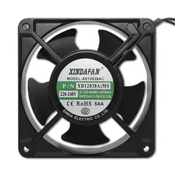 Wentylator do szaf RACK 19'' 230V Qoltec 120x120x38 Czarny