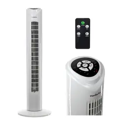 Wentylator kolumnowy 79cm 50W pilot oscylacja timer cichy do biura domu biały