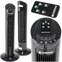Wentylator kolumnowy 74 cm 70W Powermat Black Tower-75   pilot