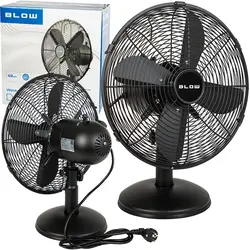 Wentylator stołowy biurkowy 12 cali 30 cm 50W - kolor czarny