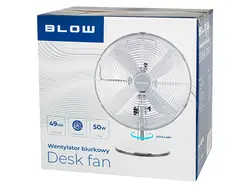 Wentylator stołowy biurkowy 12 cali 30 cm 50W - kolor srebrny