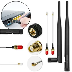 Wewnętrzna antena dookólna Wi-Fi 2.4/2.5 GHz 5.1/5.8 GHz Qoltec 5dBi zestaw 2 szt