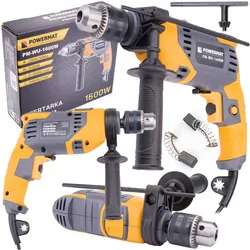 Wiertarka elektryczna udarowa 1600W Powermat PM-WU-1600M