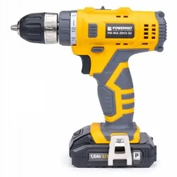 Wkrętarka wiertarka akumulatorowa 20V 1,5AhLED Powermat PM-WA-20V2-SU zestaw akcesoriów   walizka