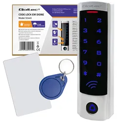 Zamek szyfrowy Qoltec DIONE slim z czytnikiem RFID kod karta brelok dzwonek