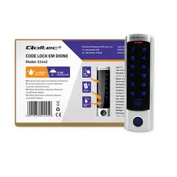 Zamek szyfrowy Qoltec DIONE slim z czytnikiem RFID kod karta brelok dzwonek