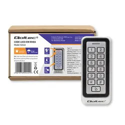 Zamek szyfrowy Qoltec RHEA z czytnikiem RFID kod karta brelok + dzwonek