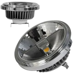 Żarówka LED AR111 G53 15W 2xCOB AC/DC12V ciepły biały