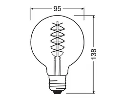 Żarówka retro LED ozdobna filament dymiona ściemnialna 7.8W E27 1800K ciepło biała OSRAM Vintage 1906