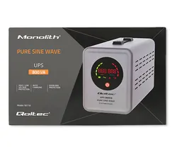 Zasilacz awaryjny do C.O. Qoltec Pure Sine Wave UPS 800VA 560W Stała faza
