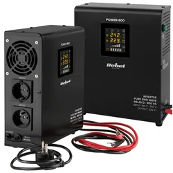 Zasilacz awaryjny naścienny Rebel POWER-800 z funkcją ładowania 12V 230V 800VA/500W CZYSTY SINUS