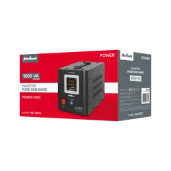 Zasilacz awaryjny Rebel POWER-1000 z funkcją ładowania 12V 230V 1000VA/700W CZYSTY SINUS