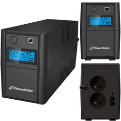 Zasilacz awaryjny UPS PowerWalker VI 850 SE LCD LINE-INTERACTIVE 850VA 2x 230V PL RJ11 IN/OUT USB