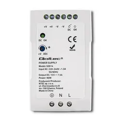 Zasilacz na szynę DIN SLIM 12V 90W 7.5A