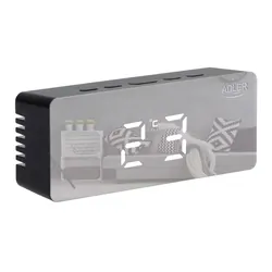 Zegar budzik LED z termometrem Adler AD 1189b - czarny