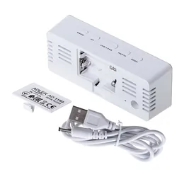 Zegar budzik LED z termometrem Adler AD 1189w - biały