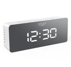 Zegar budzik LED z termometrem Adler AD 1189w - biały