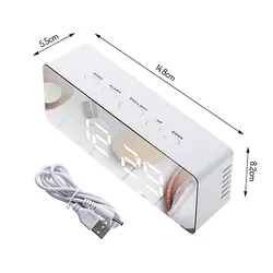 Zegar budzik LED z termometrem Adler AD 1189w - biały