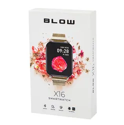 Zegarek damski smartwatch BLOW X16 z funkcją rozmowy różowy   dodatkowy pasek