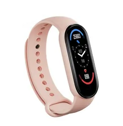 Zegarek smartband opaska sportowa R2invest M6 magnetyczne ładowanie - różowy