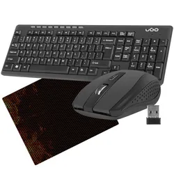 Zestaw bezprzewodowy UGO ETNA CW110 US klawiatura   mysz 2.4GHZ   mata