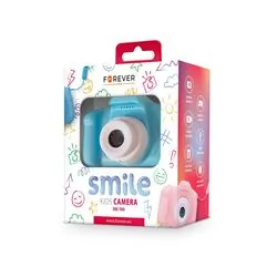 Zestaw dla dzieci kamera aparat Forever Smile SKC-100 + wodoodporny zegarek smartwatch Q19 czerwony