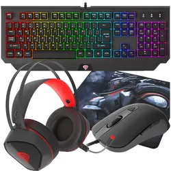 Zestaw dla gracza Genesis COBALT 330 klawiatura gamingowa   mysz słuchawki mata