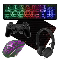 Zestaw gamingowy klawiatura ART SLIM AK-20 podświetlana mysz mata słuchawki pad