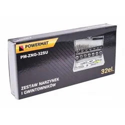 Zestaw gwintowników i narzynek M3-M12 Powermat PM-ZNG-32SU 32 elementy