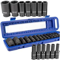 Zestaw nasadek udarowych 10-32 1/2'' Powermat PM-ZNU-13-0.5T 13 sztuk