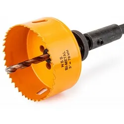 Zestaw otwornic do metalu drewna bimetal Powermat PM-ZODM-17ET 17 elementów   walizka
