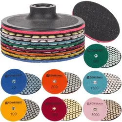 Zestaw tarcz diamentowych Powermat PM-DPP-100TS do szlifowania gresu na sucho