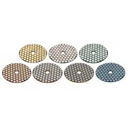 Zestaw tarcz diamentowych Powermat PM-DPP-100TS do szlifowania gresu na sucho