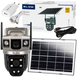 Zewnętrzna kamera BLOW 4G PTZ 4MP H-396-AOV DualLens z akumulatorem   panel solarny
