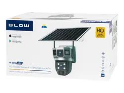 Zewnętrzna kamera BLOW 4G PTZ 4MP H-396-AOV DualLens z akumulatorem   panel solarny